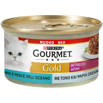 PURINA Gourmet Gold Intrecci di Gusto Tonno e Pesce dell'Oceano 85 gr. - 