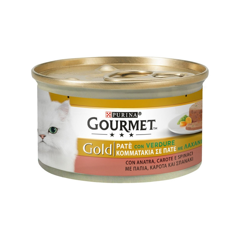 PURINA Gourmet Gold Paté con Verdure Anatra Carote e Spinaci 85 gr. - 