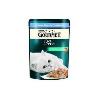 PURINA Gourmet Perle Piaceri Del Mare con Pesce dell'Oceano e Gamberetti Interi 85 gr. - 