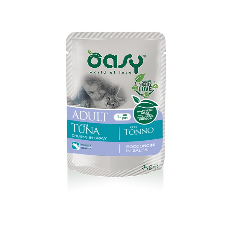 OASY Bocconcini in Salsa Adult con Tonno 85 gr. - 