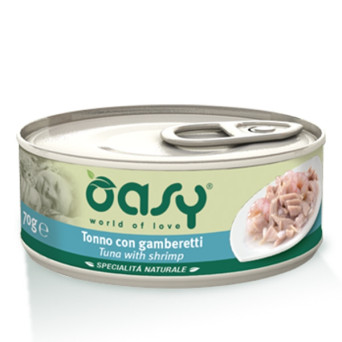 OASY Natural Specialty Tuna with Shrimps 70 gr.