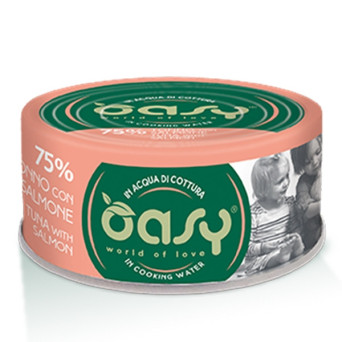 OASY More Love Tonno con Salmone in Acqua di Cottura 70 gr.