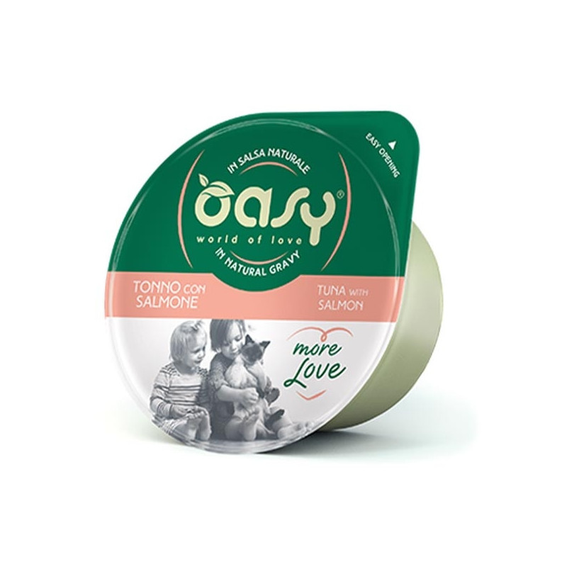 OASY More Love Tonno con Salmone con Salsa Naturale 70 gr. - 