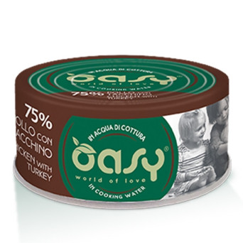 OASY More Love Pollo con Tacchino in Acqua di Cottura 70 gr.