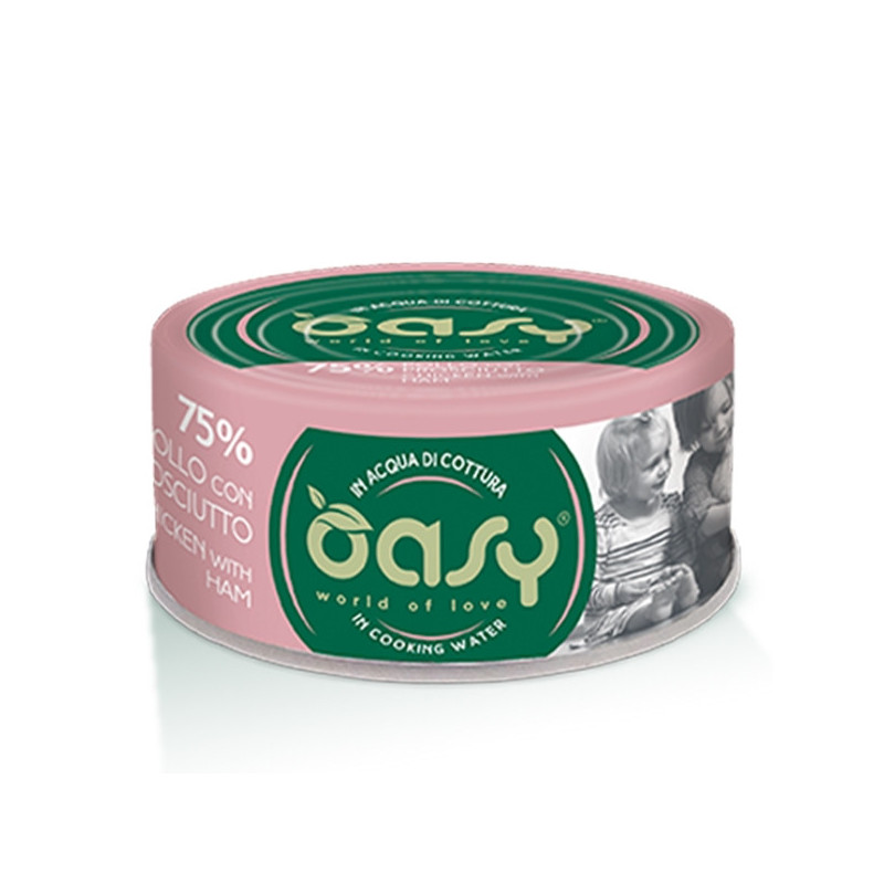 OASY More Love Pollo con Prosciutto in Acqua di Cottura 70 gr. - 