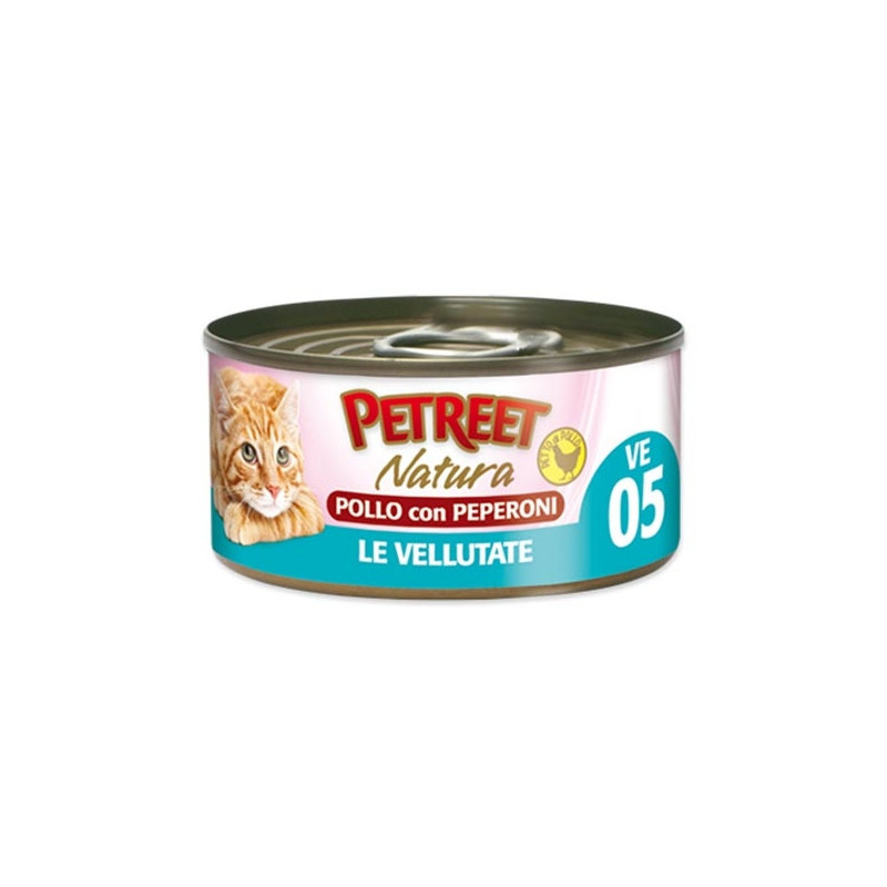 PETREET Natura le Vellutate Pollo con Peperoni 70 gr. - 