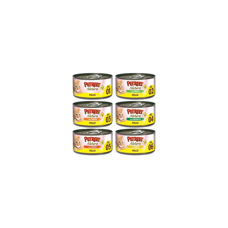 PETREET Natura Pollo in Gelatina con Carote 70 gr. - 