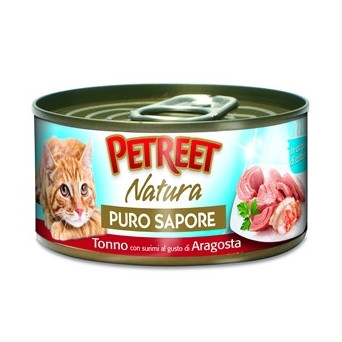 PETREET Natura Puro Sapore Tonno con Surimi gusto Aragosta 70 gr. - 