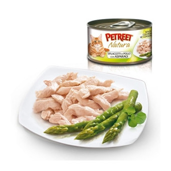 PETREET Natura Sfilaccetti di Pollo con Asparagi 70 gr. - 