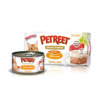 PETREET Tradizionale Tonno con Riso Multipack (6 lattine da 85 gr.) - 