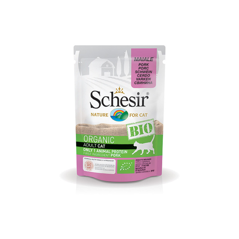 SCHESIR Bio Organic Adult Cat Maiale 85 gr. - 