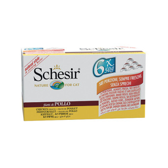 SCHESIR Natural Chicken Fillets in Cooking Water (6 cans of 50 gr.)