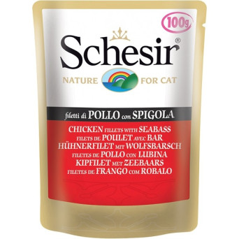 SCHESIR Filetti di Pollo e Spigola in Gelatina 50 g.