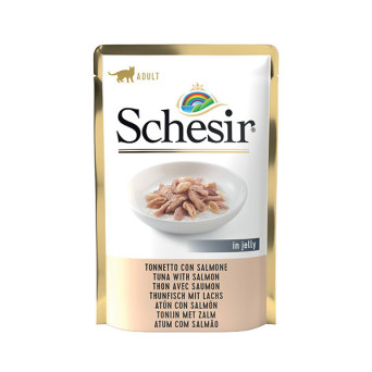 SCHESIR Thunfisch- und Lachsfilets in Gelee 85 gr.