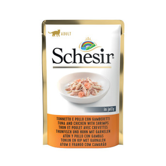 SCHESIR Hühner- und Garnelenfilets in Gelee 85 gr.