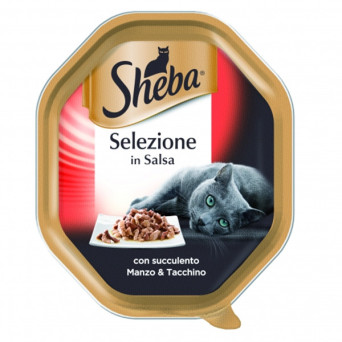 SHEBA Selezione in Salsa con Succulento Manzo e Tacchino 85 gr. - 