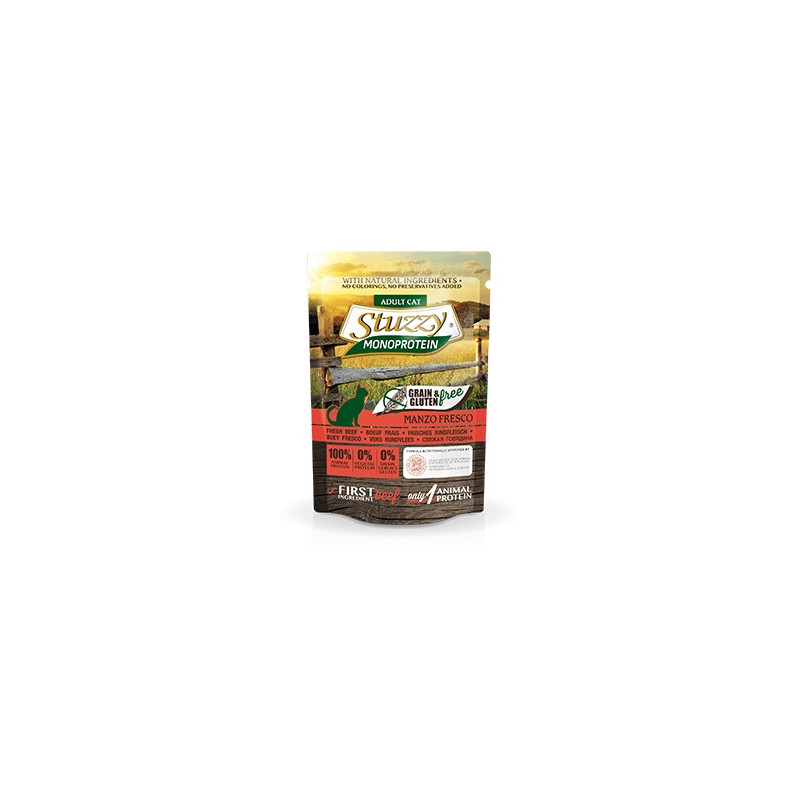 STUZZY CAT Monoprotein Grain & Gluten Free Manzo Fresco 85 gr. - 