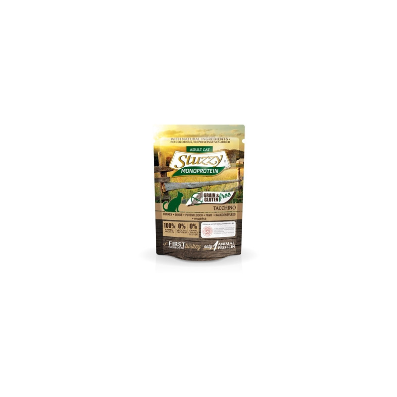 STUZZY CAT Monoprotein Grain & Gluten Free Tacchino 85 gr. - 