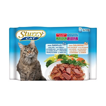 STUZZY CAT Hake mit Lachs (4 Beutel à 100 gr.)