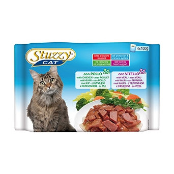 STUZZY CAT Pollo con Vitello (4 bustine da 100 gr.) - 