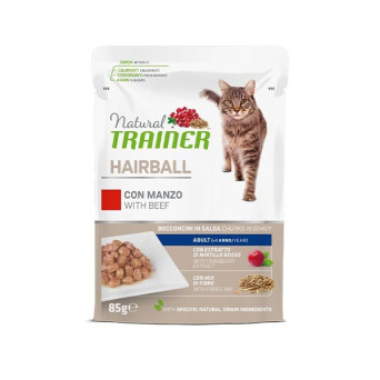 TRAINER Natural Hairball Adult con Manzo 85 gr.