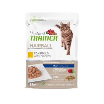 TRAINER Natural Hairball Adult con Pollo 85 gr.