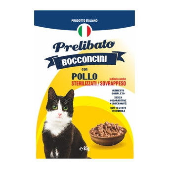 UNIPRO Prelibato Bocconcini con Pollo per Sterilizzati e Sovrappeso 85 gr. - 