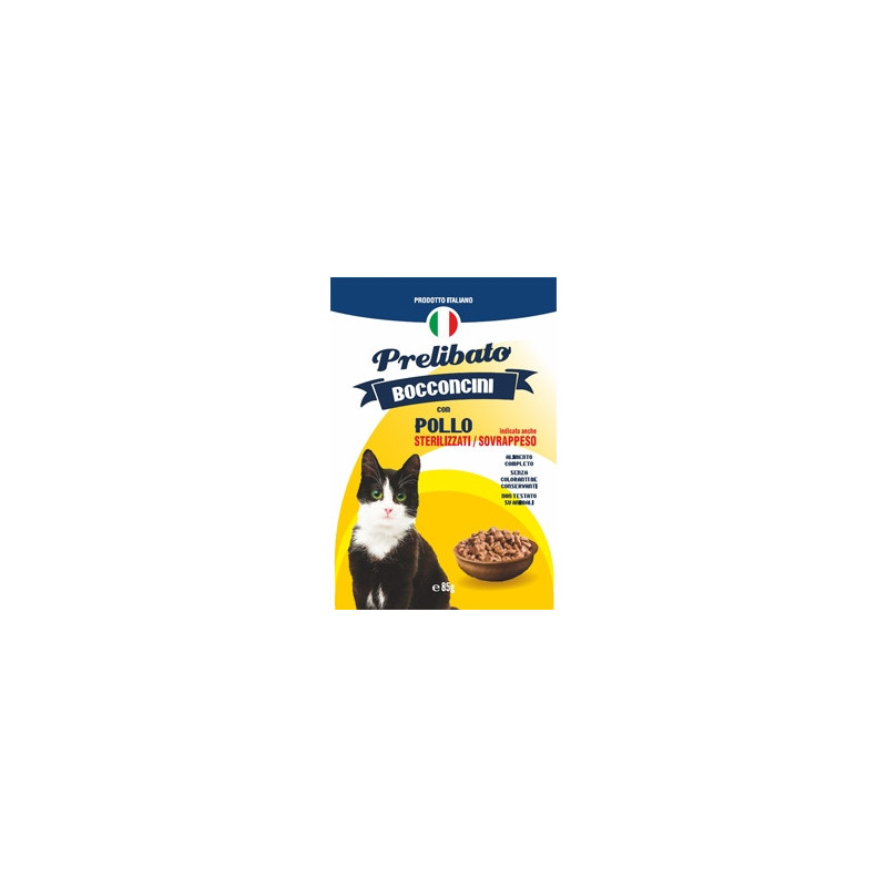 UNIPRO Prelibato Bocconcini con Pollo per Sterilizzati e Sovrappeso 85 gr. - 