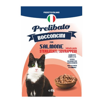 UNIPRO Prelibato Bocconcini con Salmone per Sterilizzati e Sovrappeso 85 gr. - 