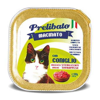 UNIPRO Prelibato Macinato Coniglio per Gatti Sterilizzati o in Sovrappeso 100 gr. - 