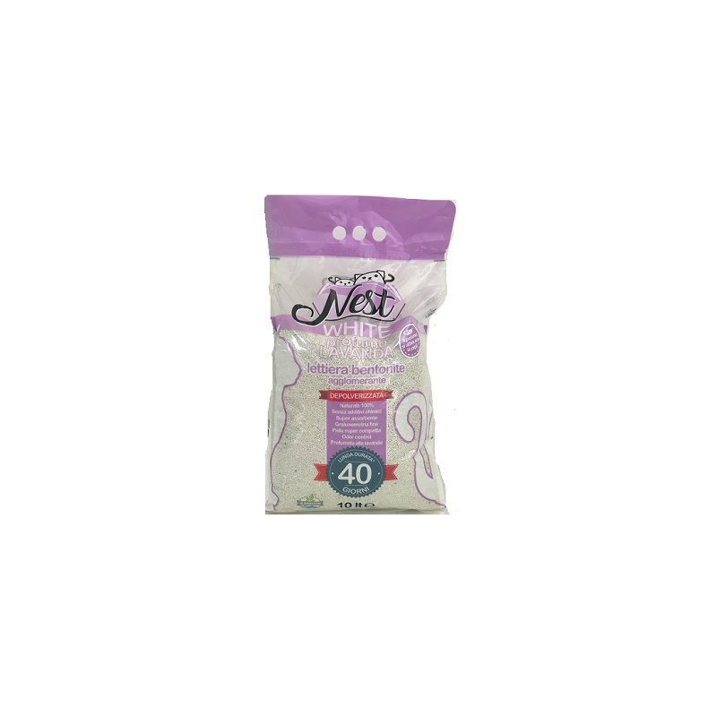 Nest Lettiera Bentonite Lavanda Sabbie per Gatto 10 Kg. - 