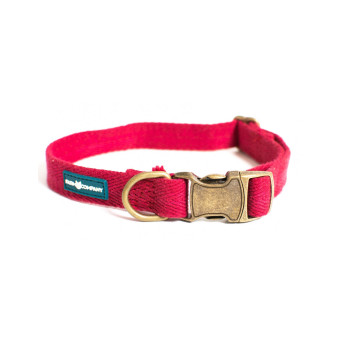 FARM COMPANY GREEN Eco-friendly Collar for Dogs in Soy Fiber RED Color Size L