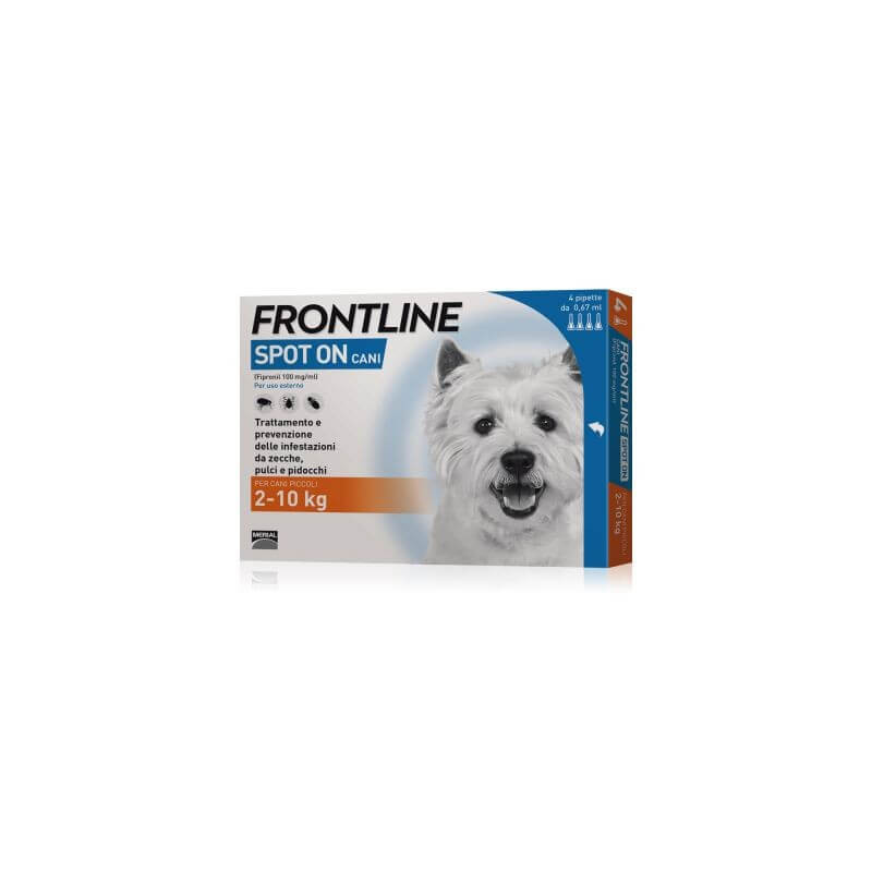 Frontline spot on cani piccoli 4 pipette 0,67 ml 2-10 kg - 