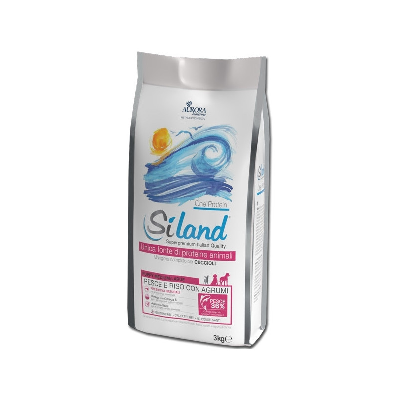 AURORA BIOFARMA Siland Puppy Medium / Maxi with Fish & Rice with Citrus Fruits 3 kg - 