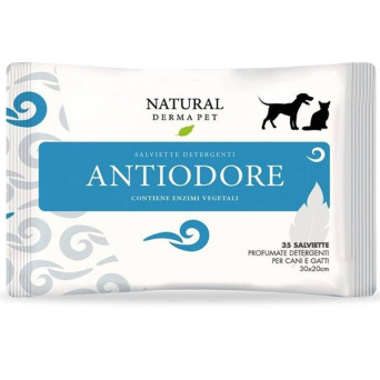 DERBE Natural Derma Pet 40 Anti-odor Wipes - 