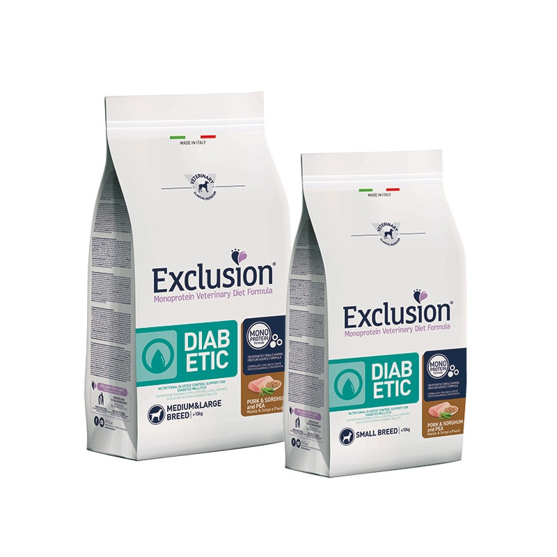 Exclusion - Diabetic Adult Monoproteico Pork&Sorghum and Pea - Small Breed 2 kg. - 