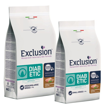 Exclusion Diabetic Adult Maiale&Sorgo Piselli M/L 2 kg. - 