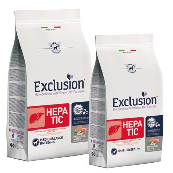 Exclusion Hepatic  Pork&Rice and Pea - Medium/Large Breed da 2 kg.