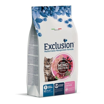 EXCLUSION Mediterraneo Monoprotein Kitten All Breeds Pollo 12 kg.