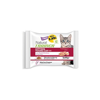 Trainer - Natural Feline Flowpack Kitten & Young con Pollo Fresco - 