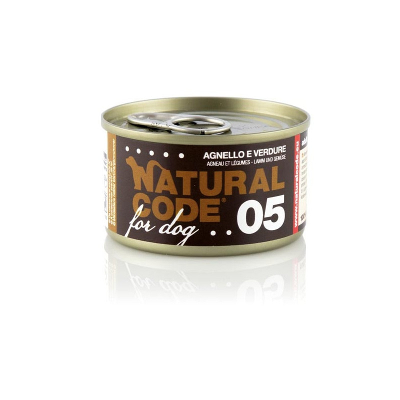 NATURAL CODE For Dog agnello e verdure 90 gr. 05 - 