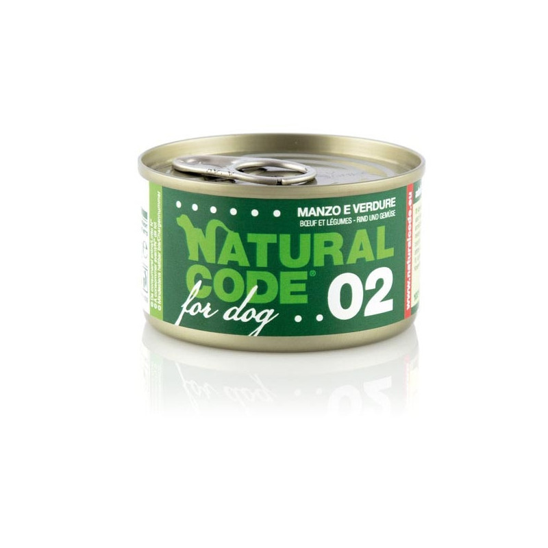 NATURAL CODE For Dog manzo e verdure 90 gr. 02 - 