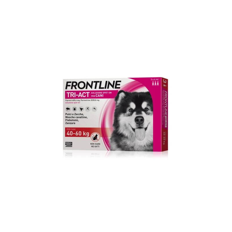 Frontline tri-act 40-60 kg 3 pipette - 