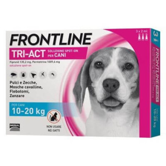 Frontline tri-act 10-20 kg 3 pipette - 