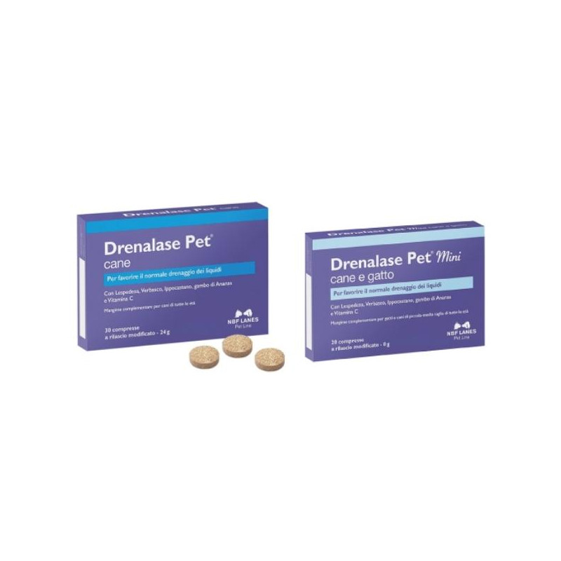 NBF Lanes - Drenalase Pet mini 20 cpr. da 400 mg. - 