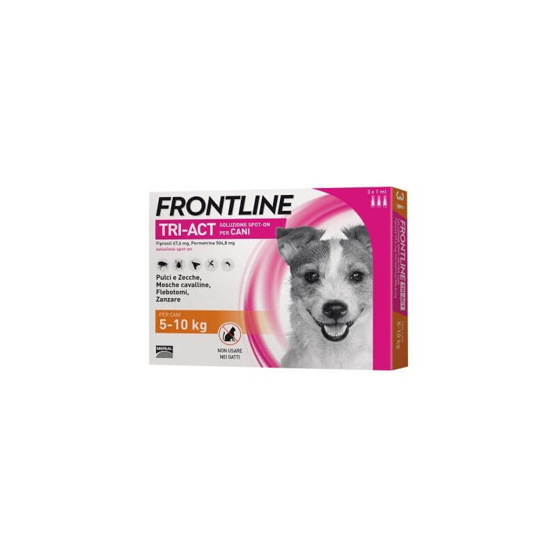 Frontline tri-act 5-10 kg 3 pipette - 