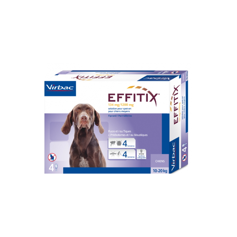 VIRBAC Effitix Spot On Cane Medium ( 10 - 20 kg) - 