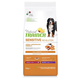 TRAINER Natural Sensitive No Gluten Medium & Maxi Mature with Salmon 12 kg.