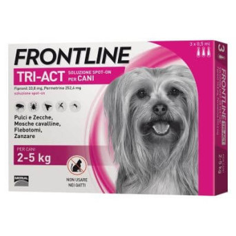 Frontline tri-act 2-5 kg 3 pipette - 