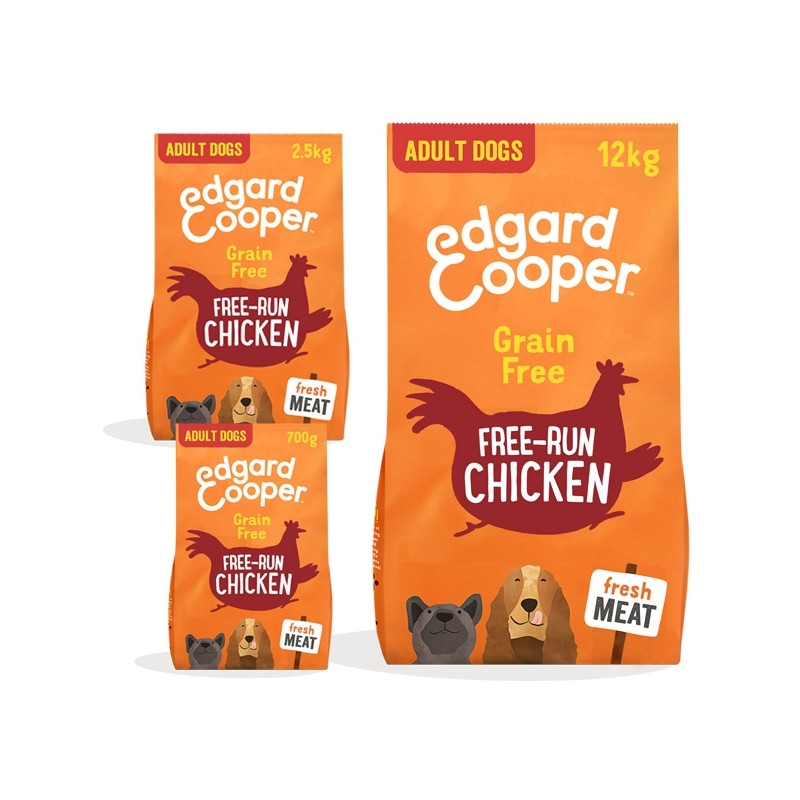 Edgard&Cooper Adult Carne Fresca Pollo Allevato a Terra Senza Cereali 700 gr. - 